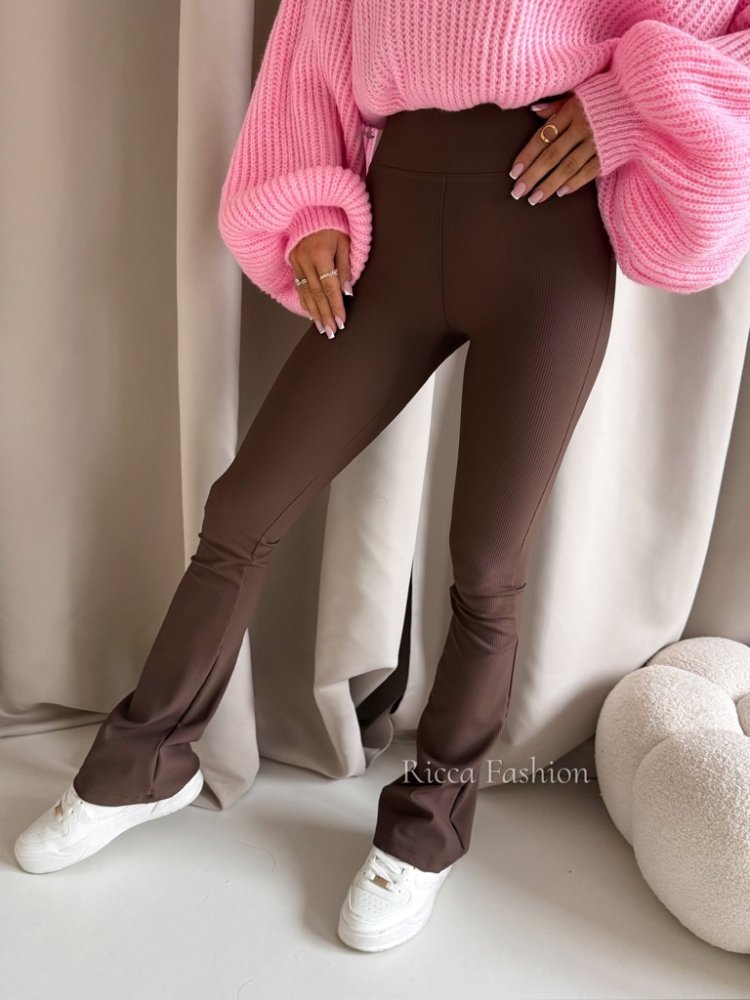 Spodnie prążkowane dzwony...