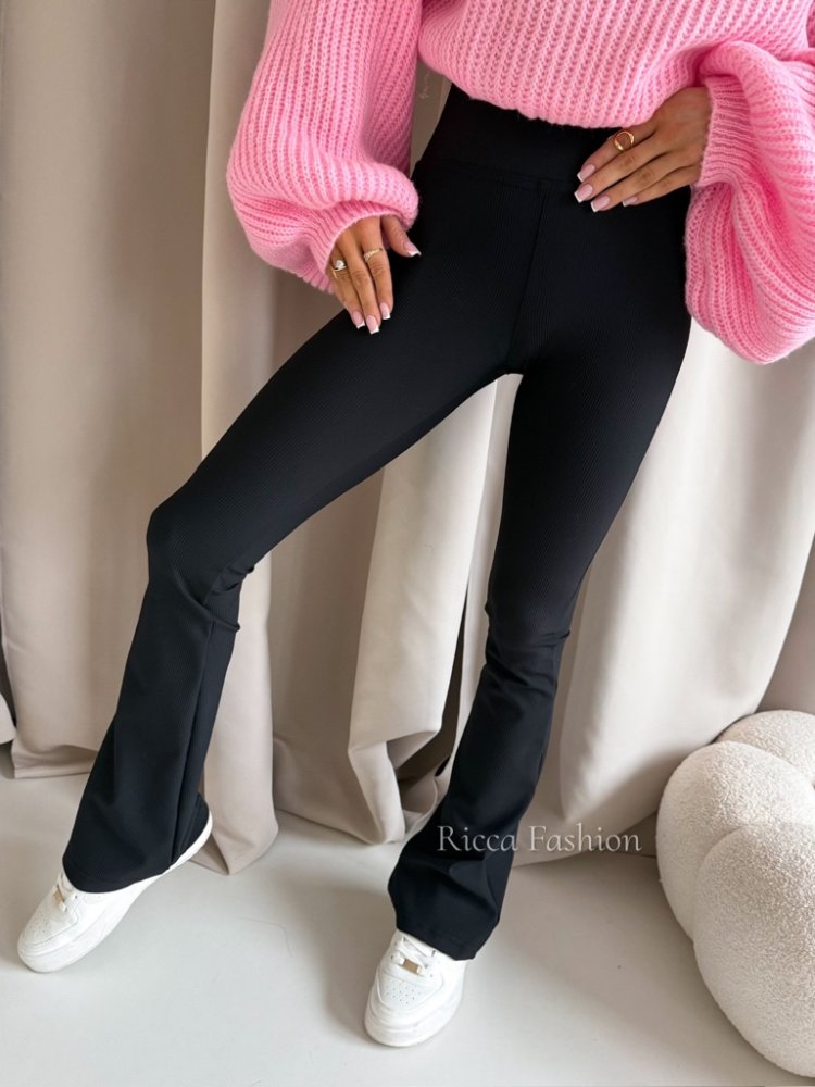 Spodnie prążkowane dzwony...