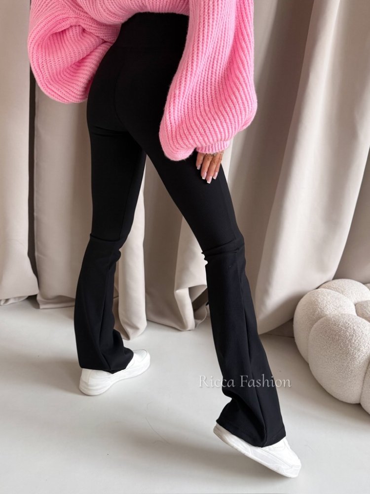 Spodnie prążkowane dzwony...