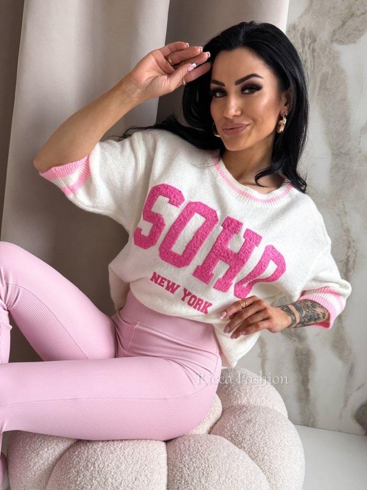 Sweter SOHO SHORT, ecru