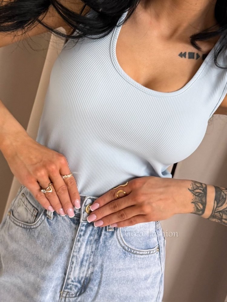 Bluzka/top prążek FUSION,...