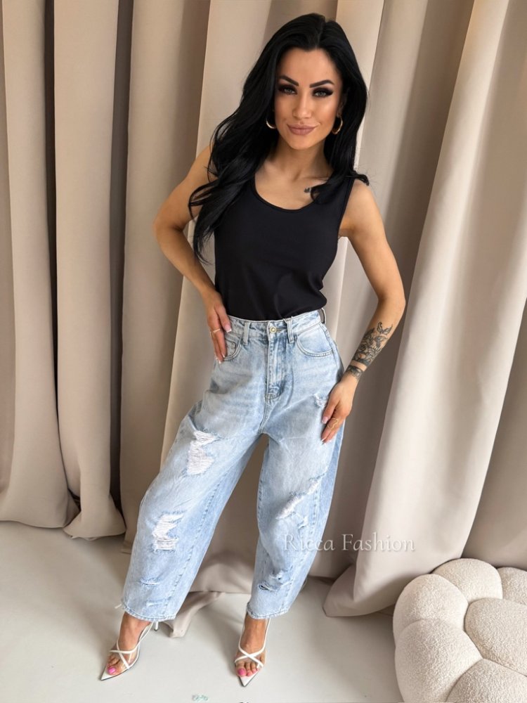 Bluzka/top prążek FUSION, black