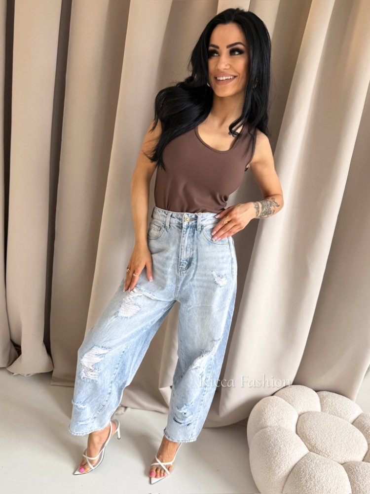 Bluzka/top prążek FUSION,...