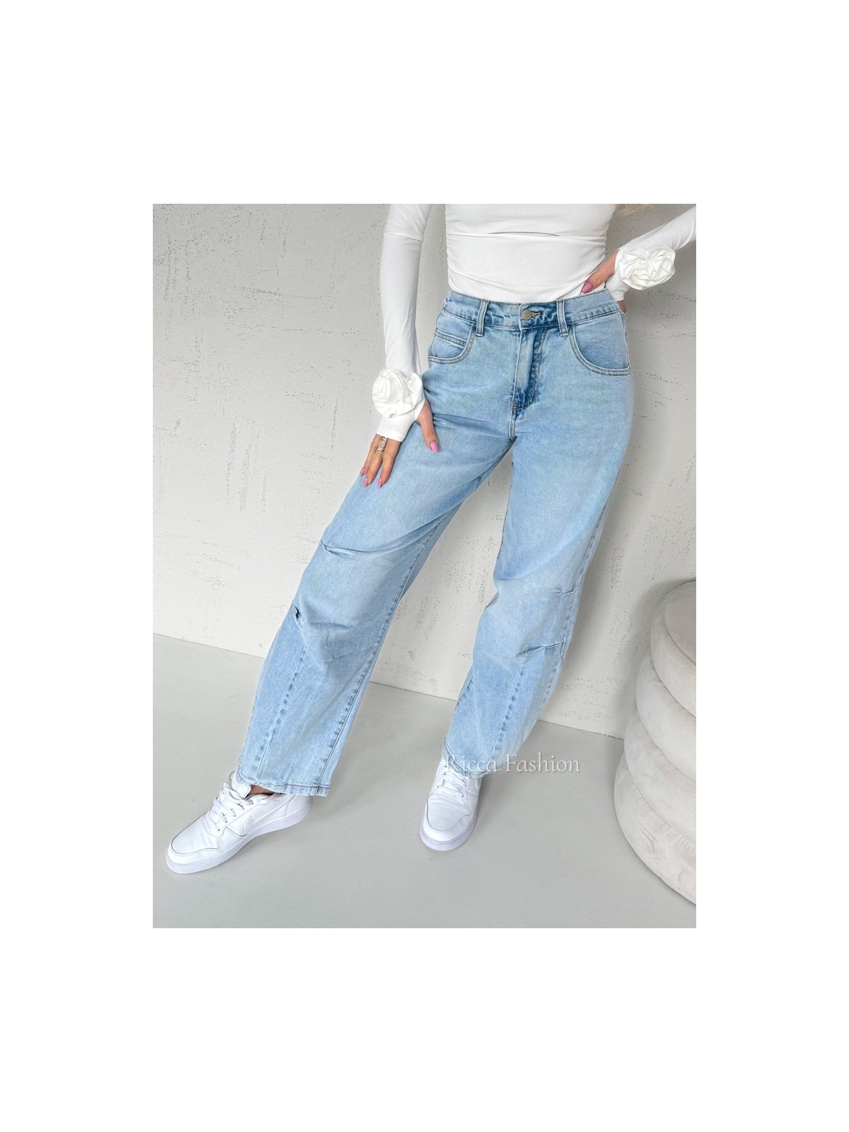 Spodnie balloon LUCIEN, blue