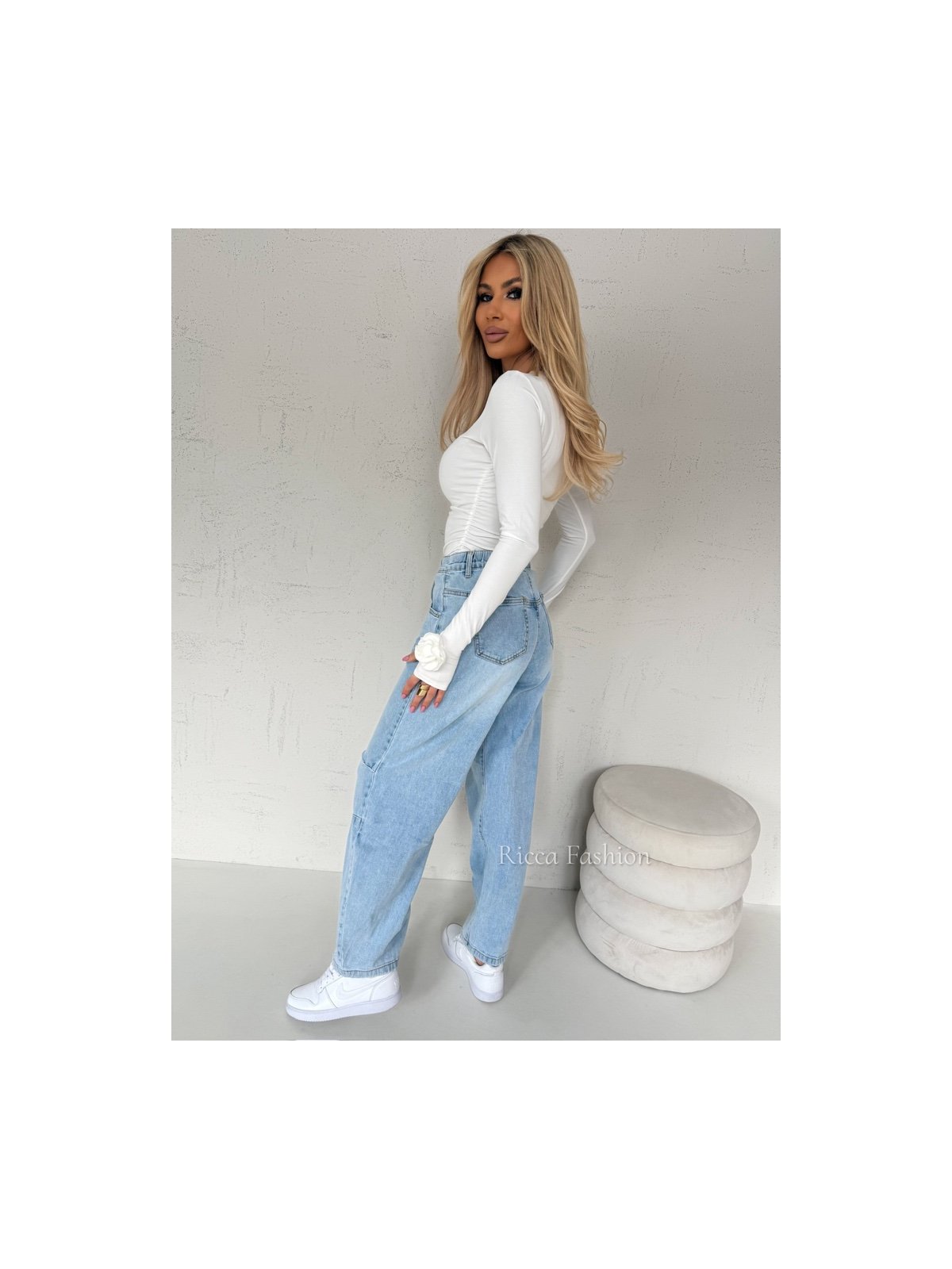 Spodnie balloon LUCIEN, blue