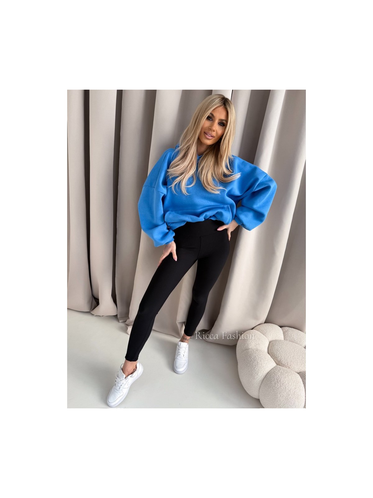 Legginsy prążkowane AMBER, black