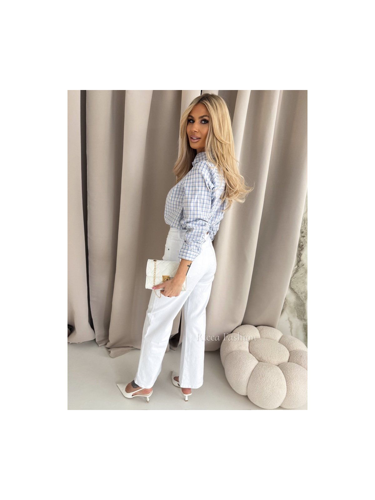 Spodnie wide leg KILIAN, white
