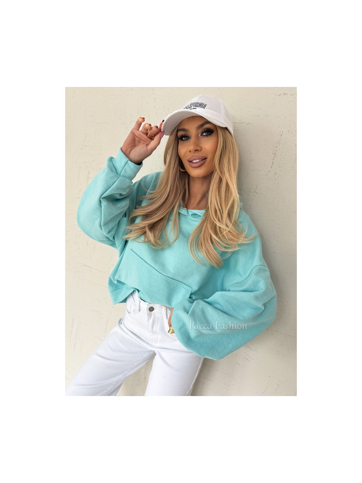 Bluza dresowa LIORA, turquoise