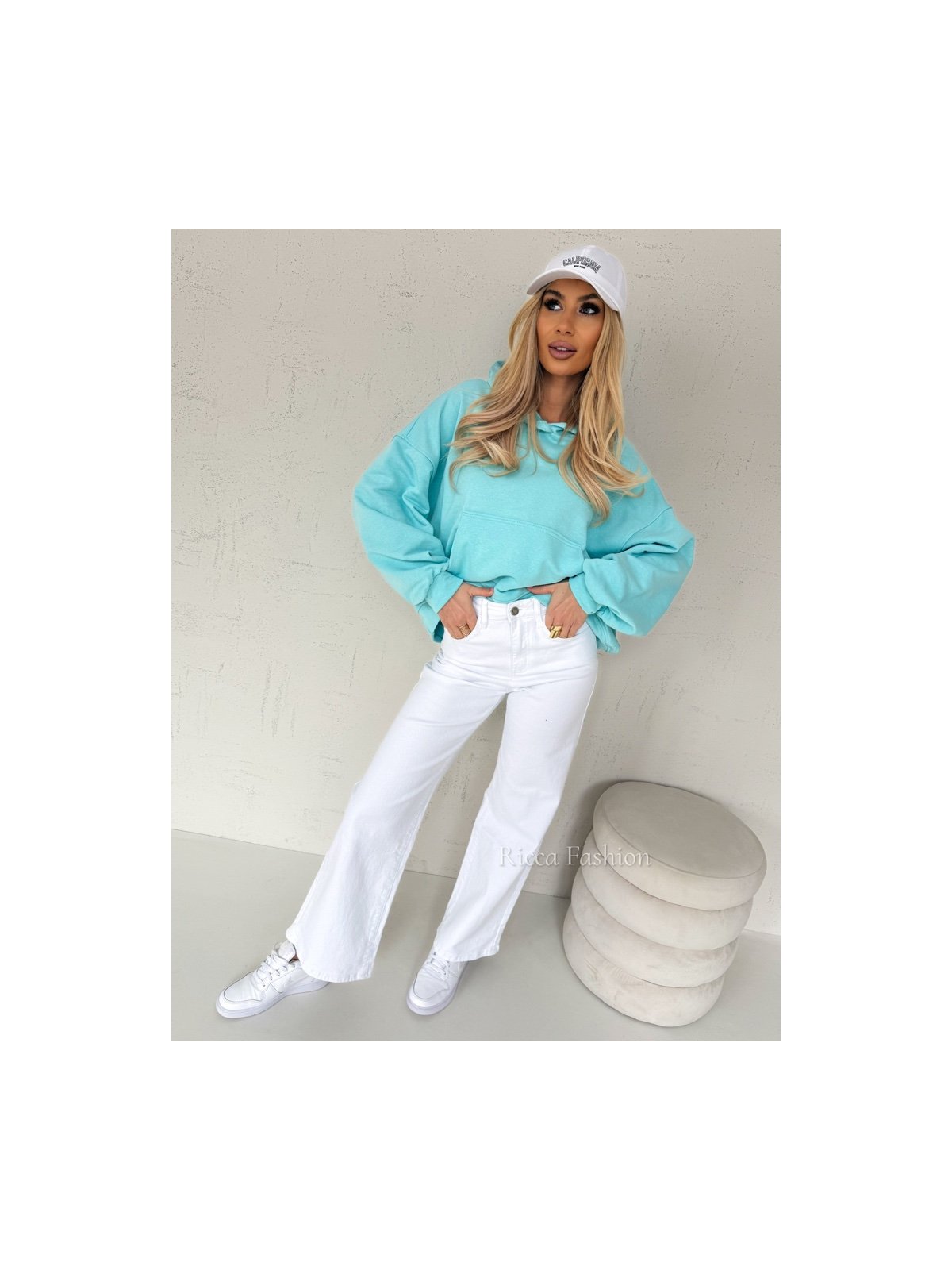 Bluza dresowa LIORA, turquoise