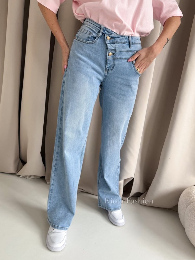 Spodnie wide leg LIRENE, blue