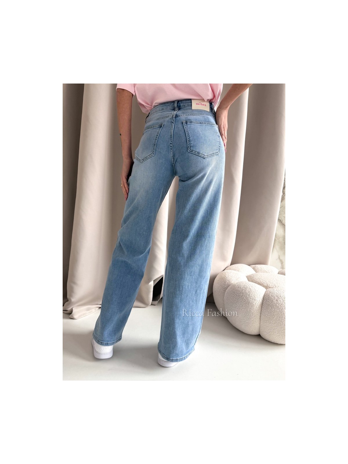 Spodnie wide leg LIRENE, blue