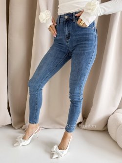 Spodnie skinny jeans HEARTS, blue