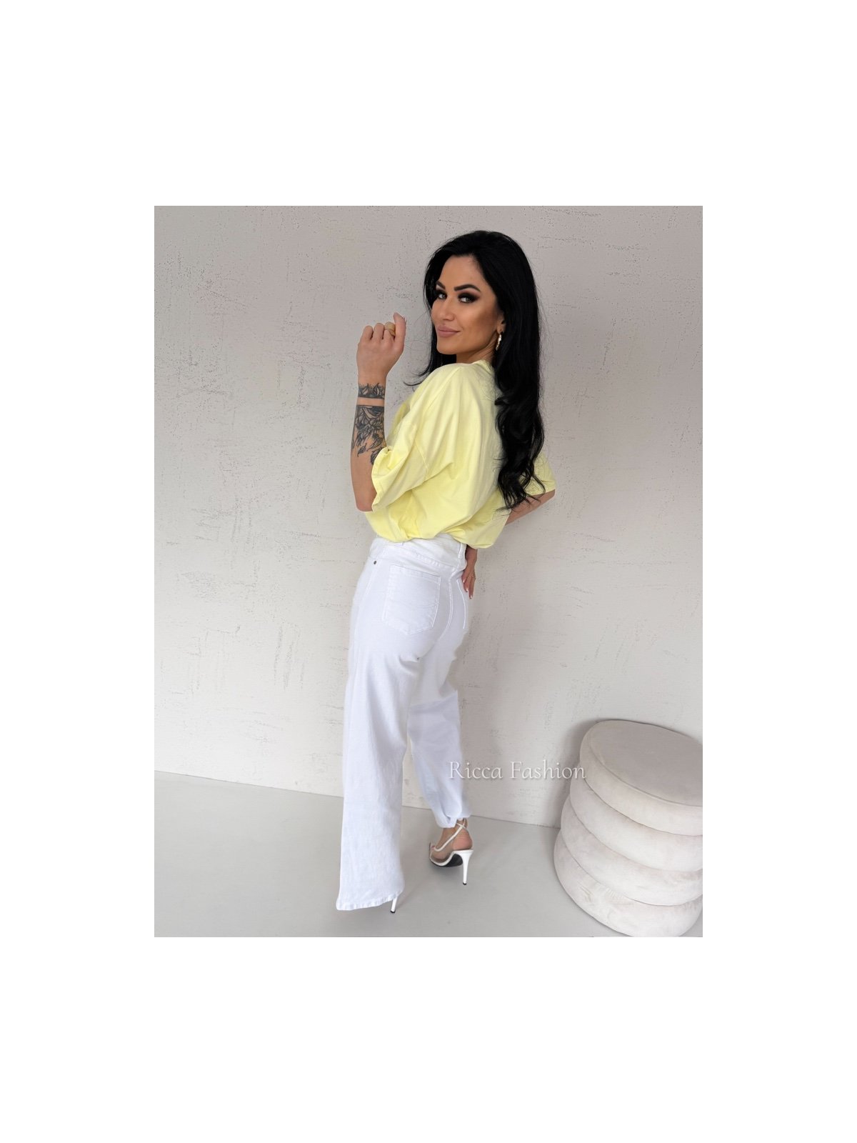 T-shirt bawełniany LEO, banana