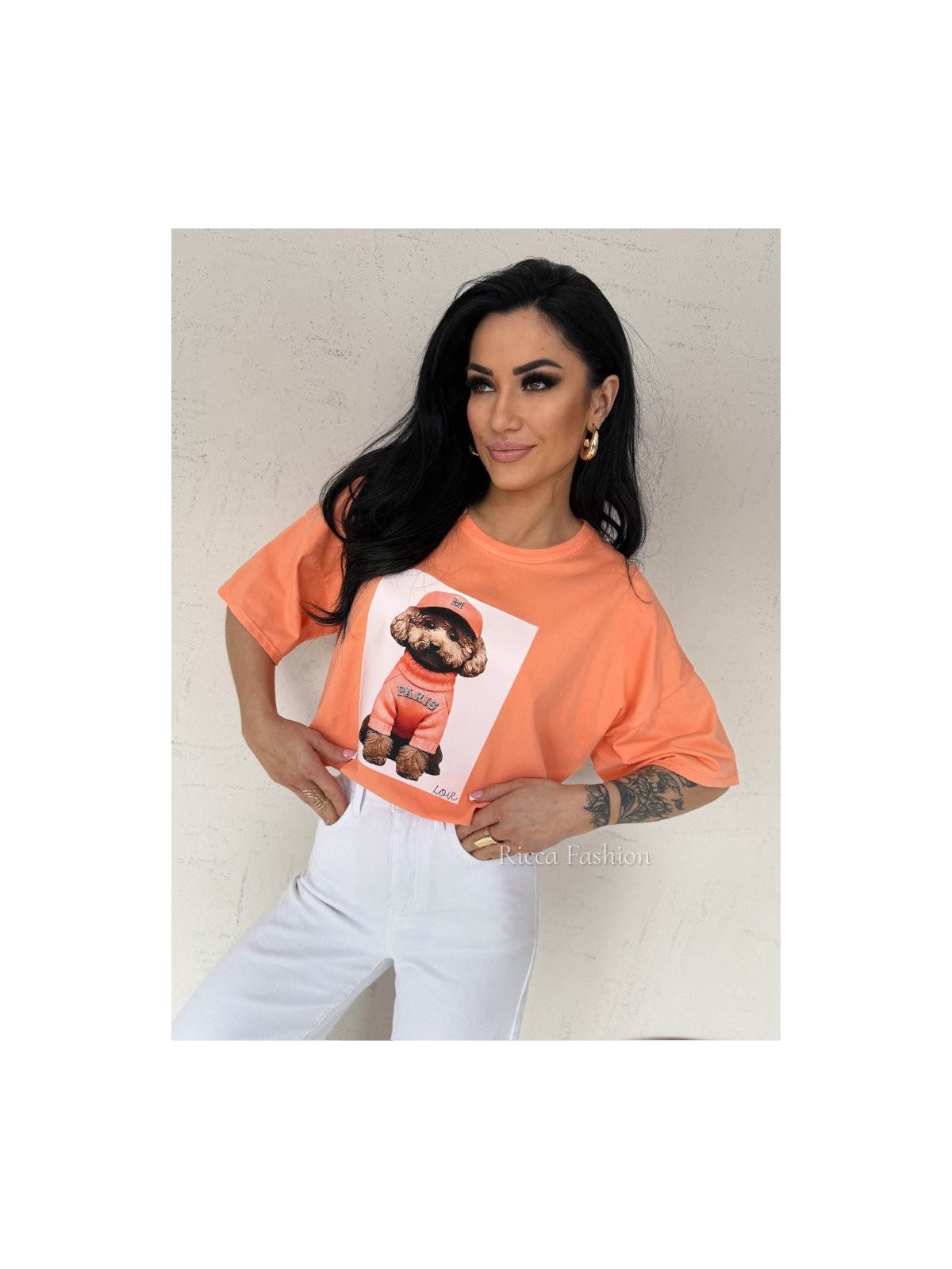 T-shirt bawełniany LEO, orange