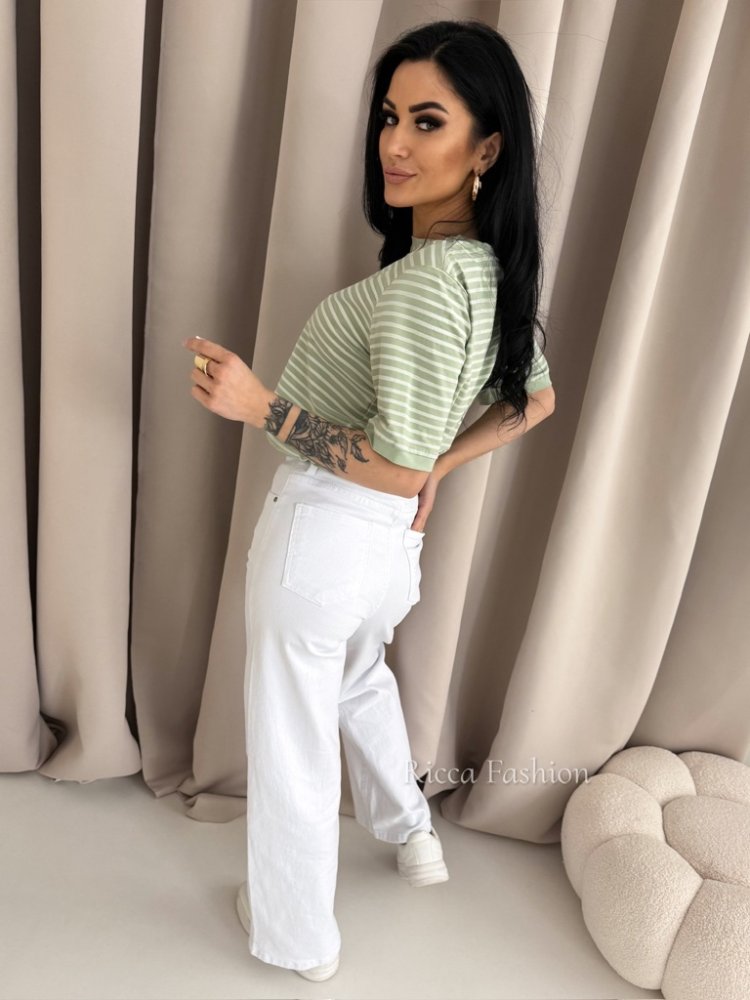 T-shirt bawełniany NIKO, matcha