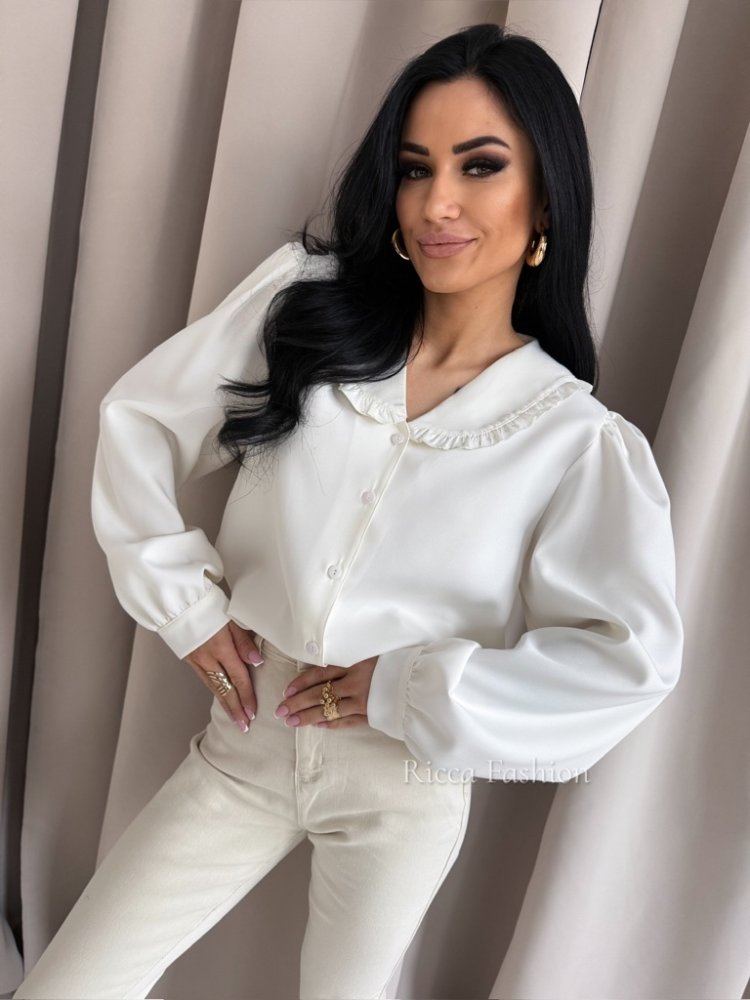 Koszula z wiskozą NICOLE, ecru