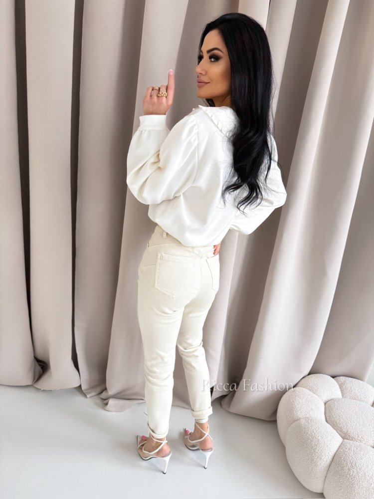 Koszula z wiskozą NICOLE, ecru