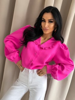 Koszula z wiskozą NICOLE, barbie pink