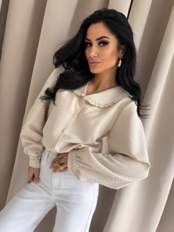 Koszula z wiskozą NICOLE, beige