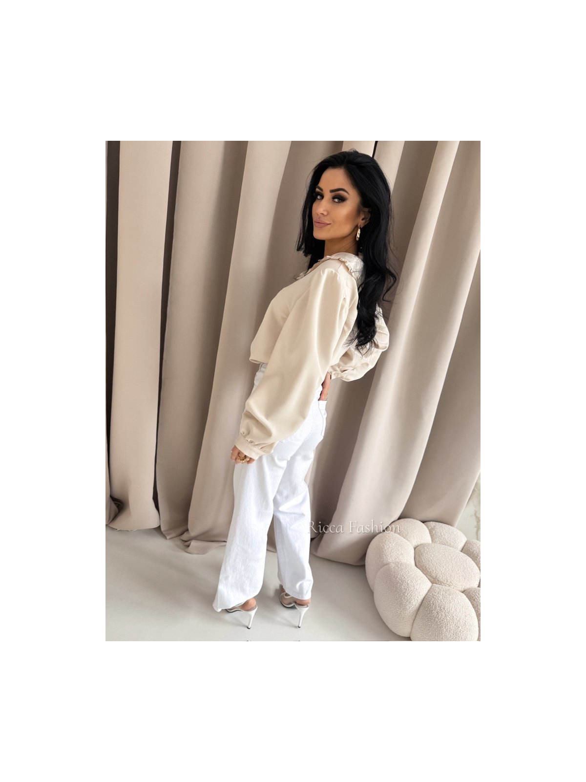 Koszula z wiskozą NICOLE, beige