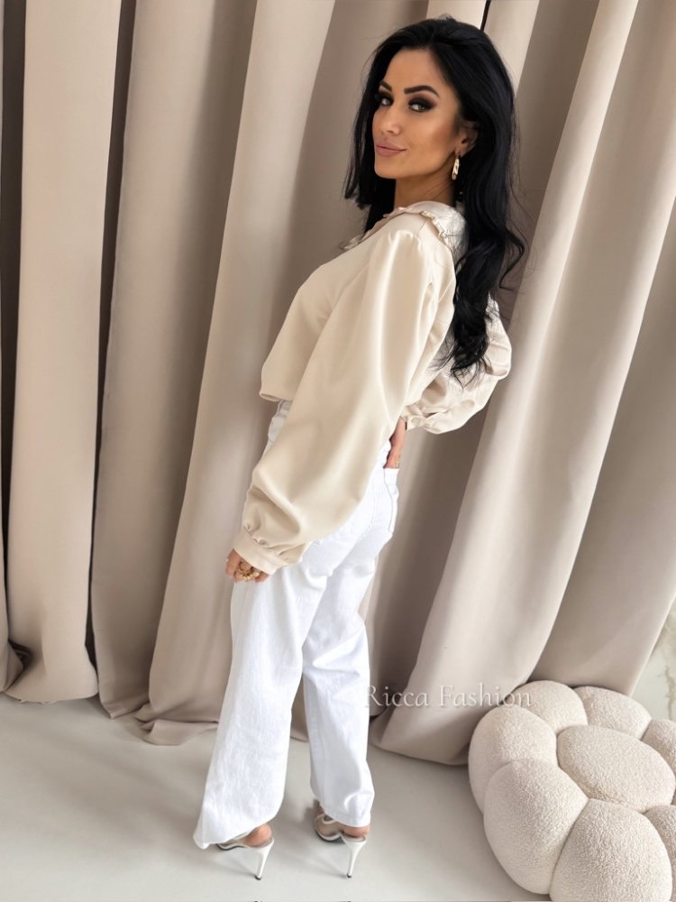 Koszula z wiskozą NICOLE, beige