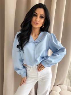 Koszula z wiskozą NICOLE, baby blue