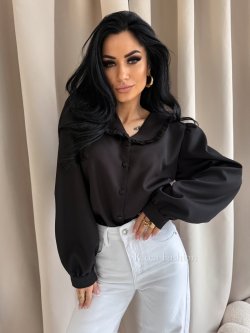 Koszula z wiskozą NICOLE, black