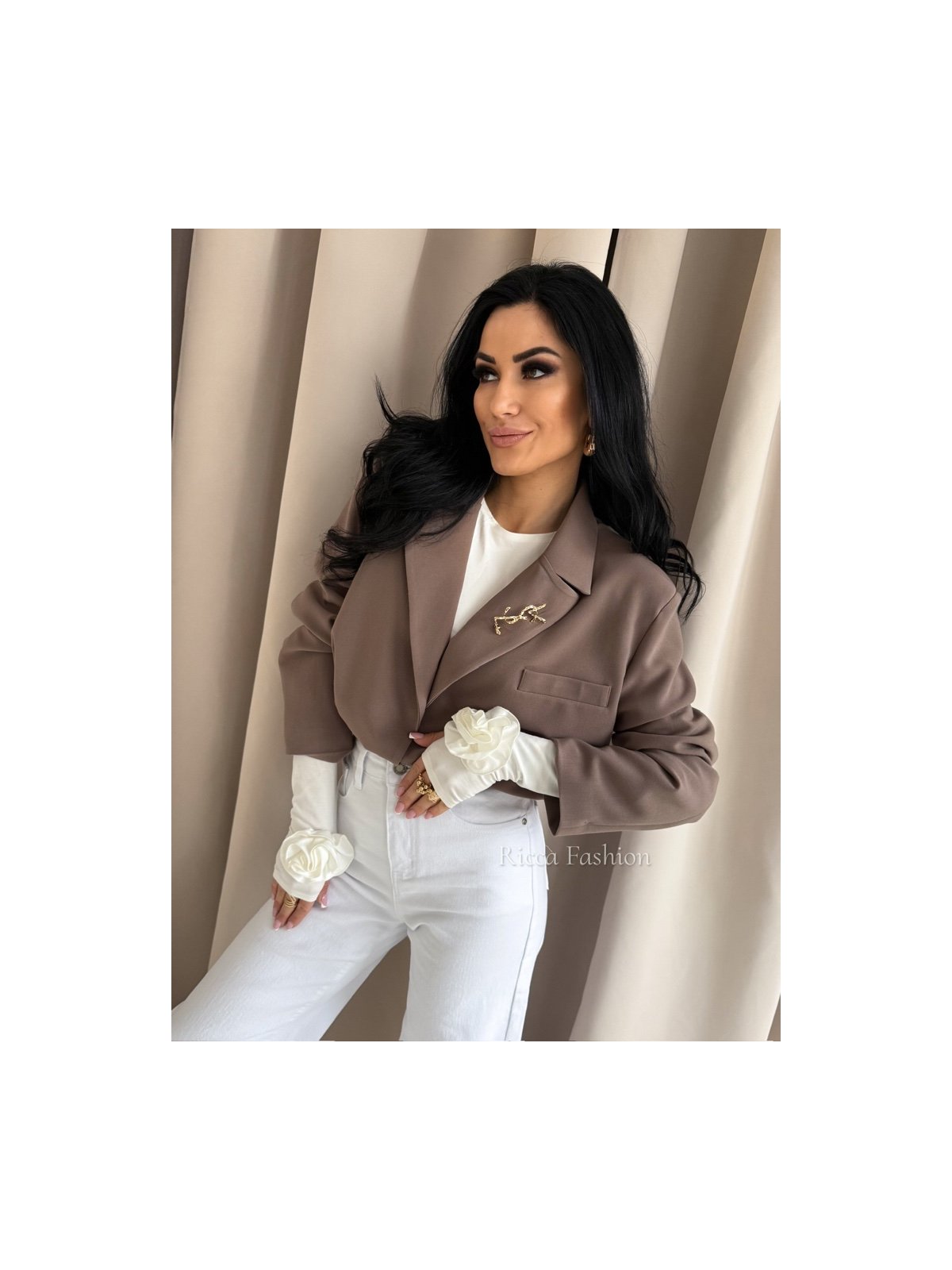 Marynarka premium SAINT, cappuccino