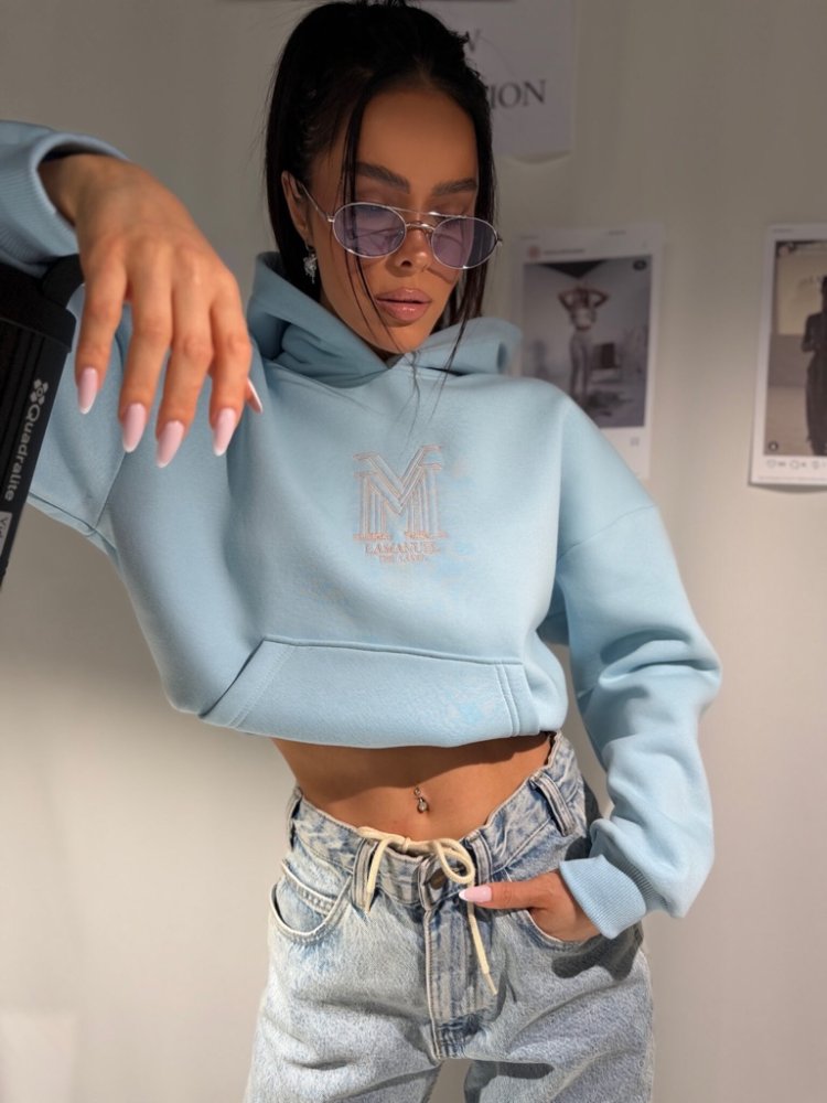 Bluza dresowa HONEY, lazur