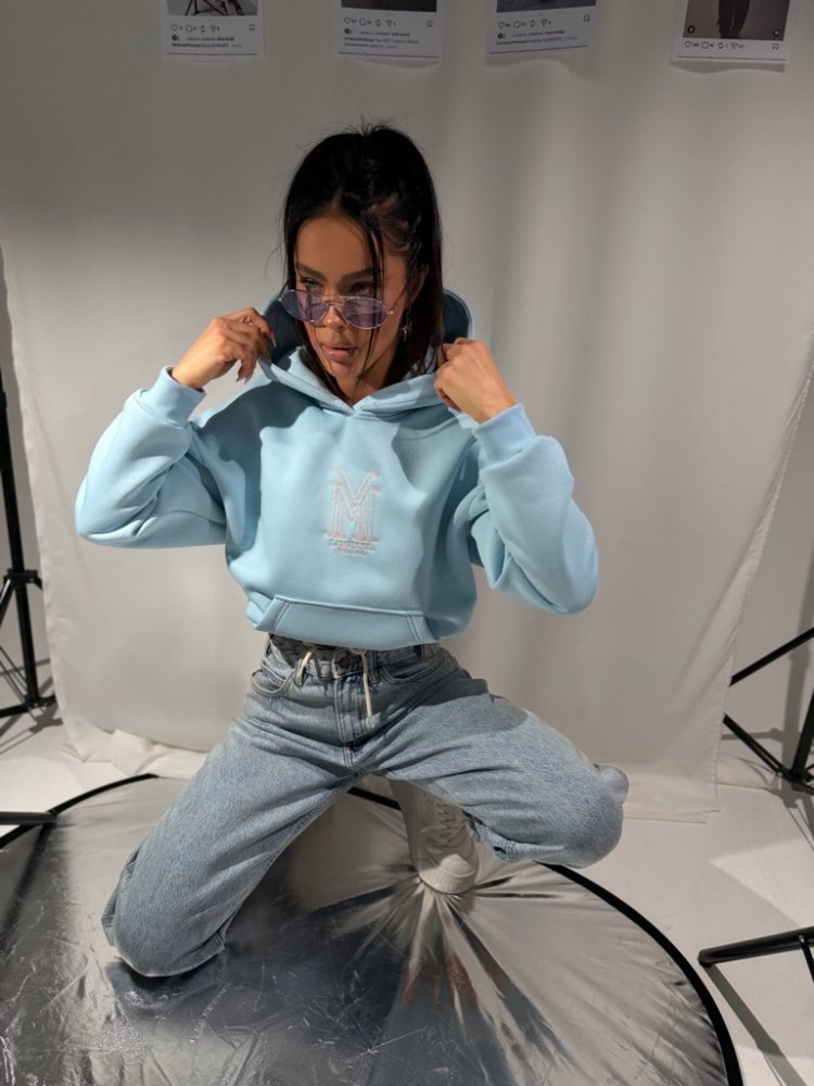 Bluza dresowa HONEY, lazur