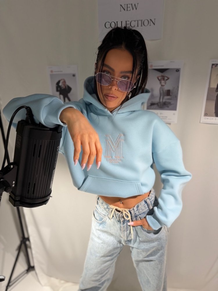 Bluza dresowa HONEY, lazur