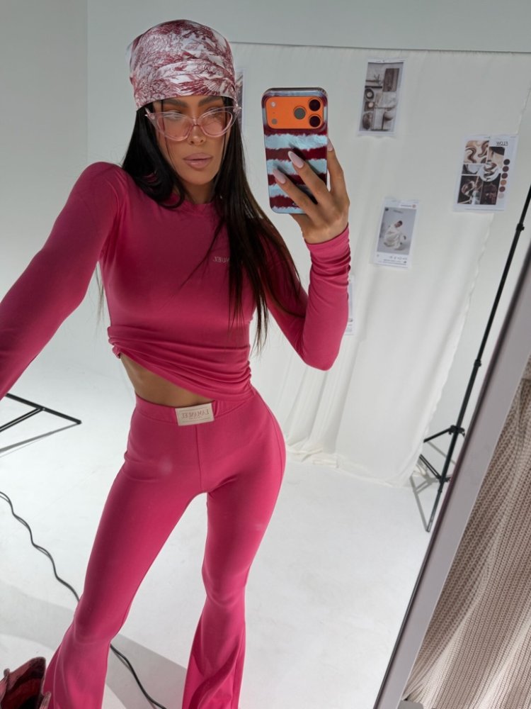 Legginsy PRIME, fuksja