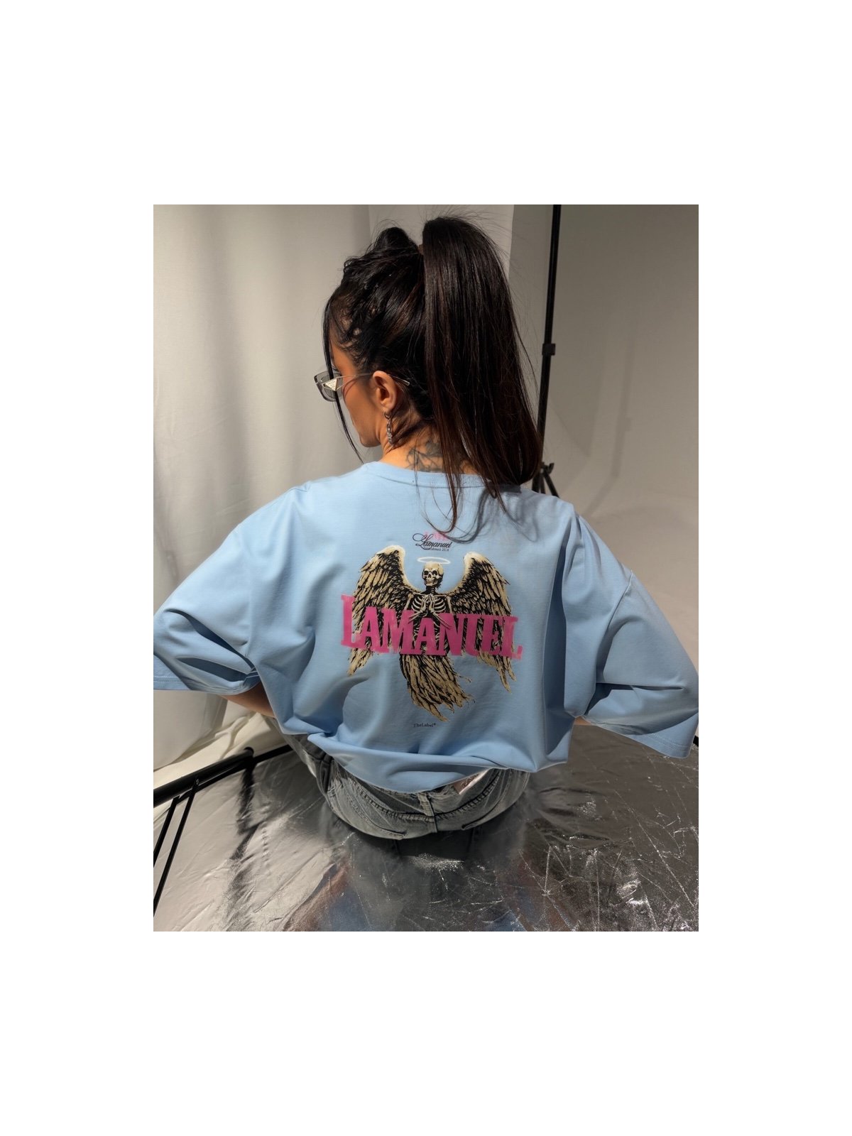 T-shirt LA CLUB, błękit