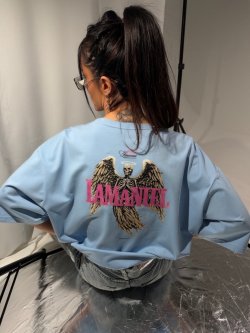 T-shirt LA CLUB, błękit