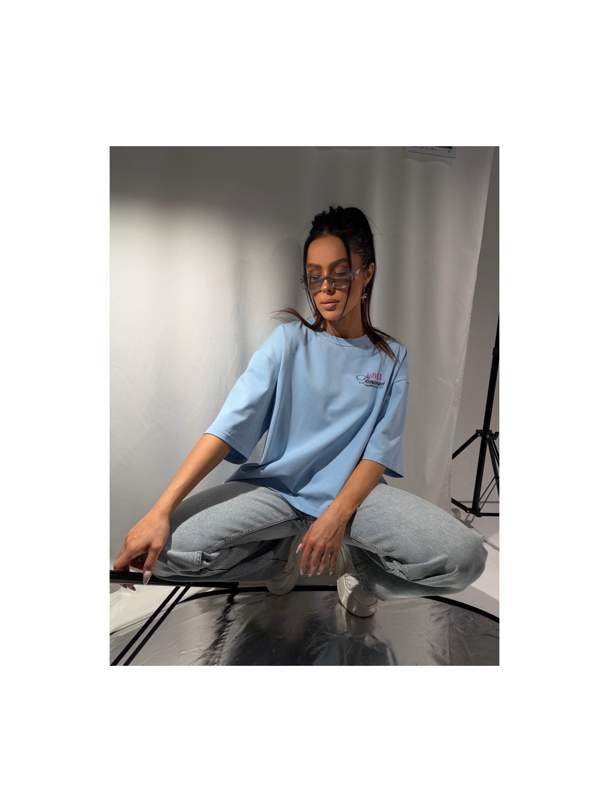 T-shirt LA CLUB, błękit