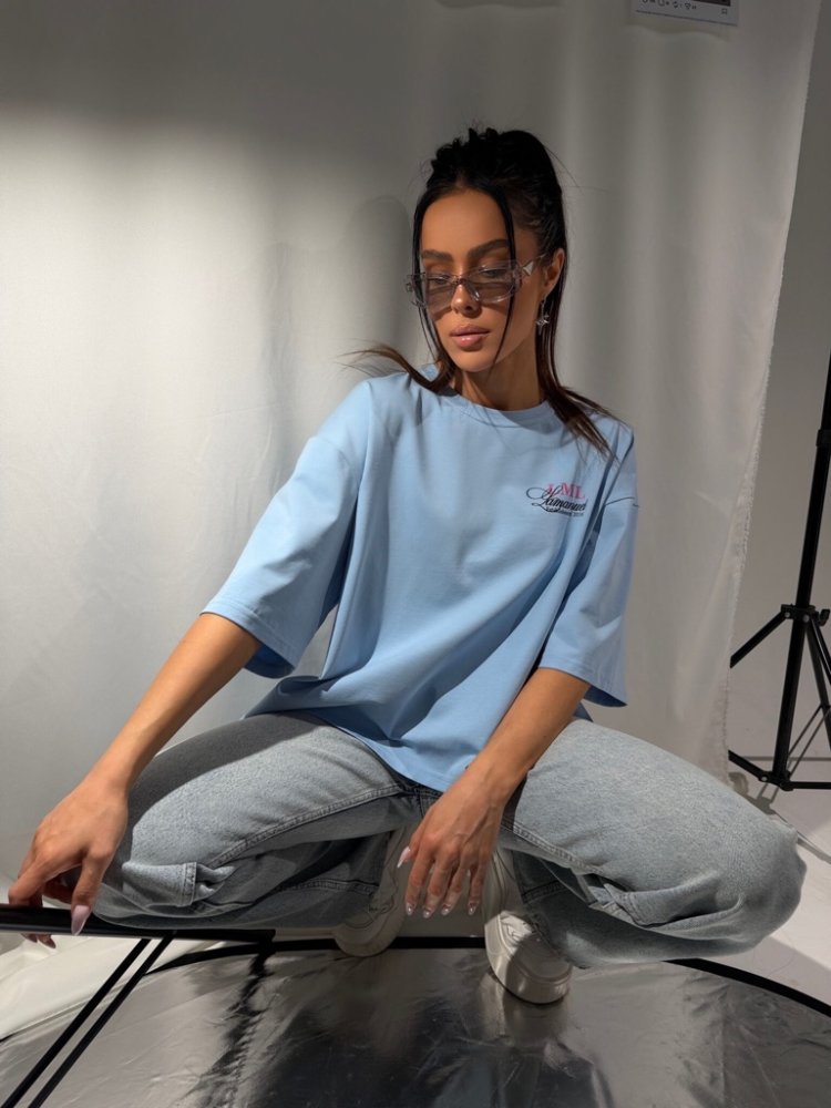 T-shirt LA CLUB, błękit