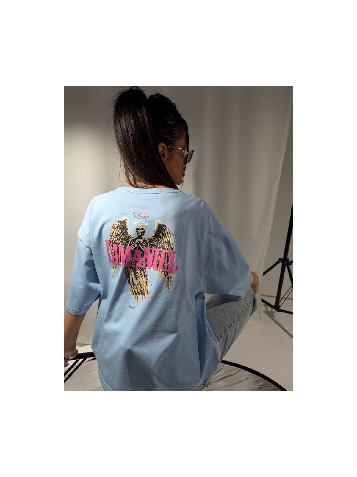 T-shirt LA CLUB, błękit