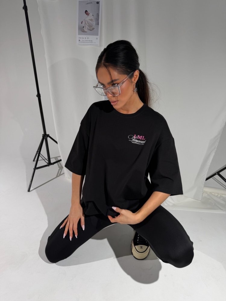 T-shirt LA CLUB, czarny