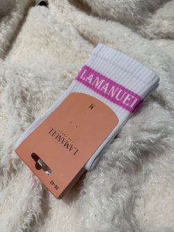 Skarpetki REAL, białe/róż