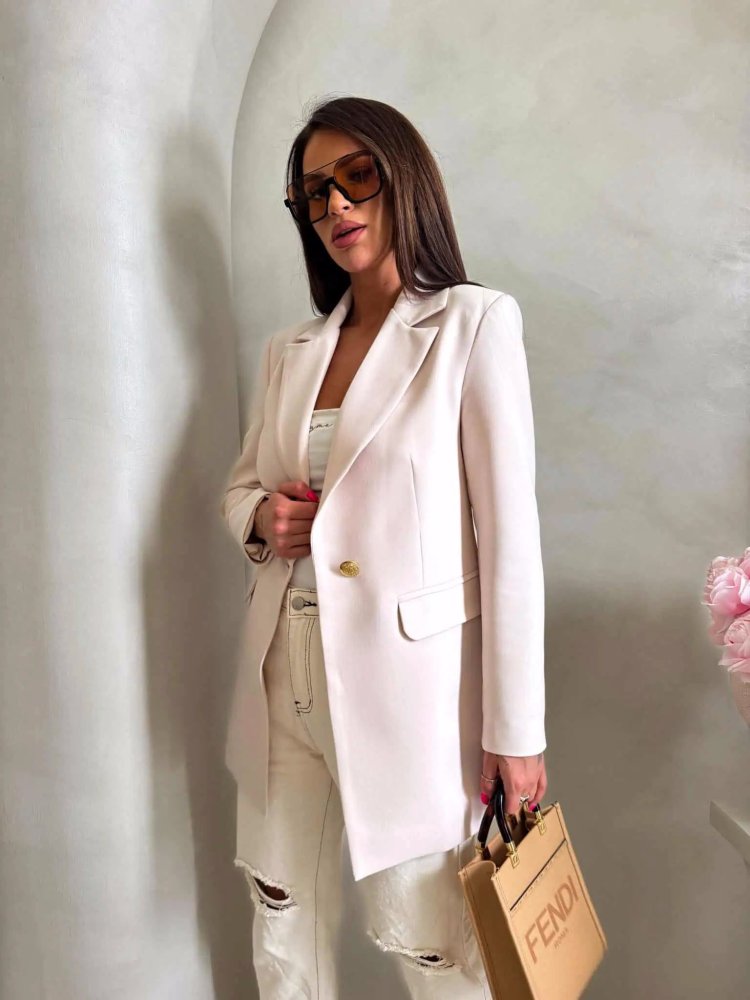 Marynarka LONG, jasny beż