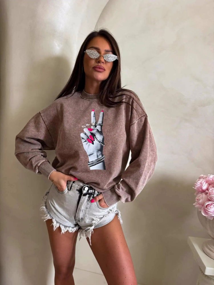 Bluza dekatyzowana HAND,...