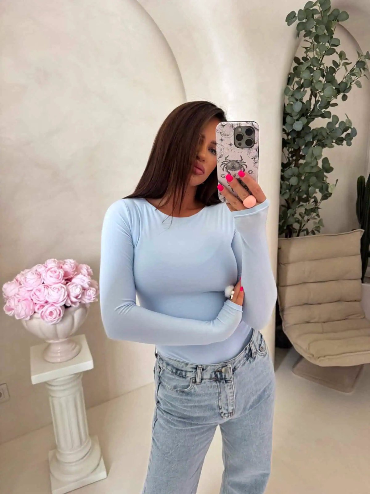 Bluzka LINDA, baby blue