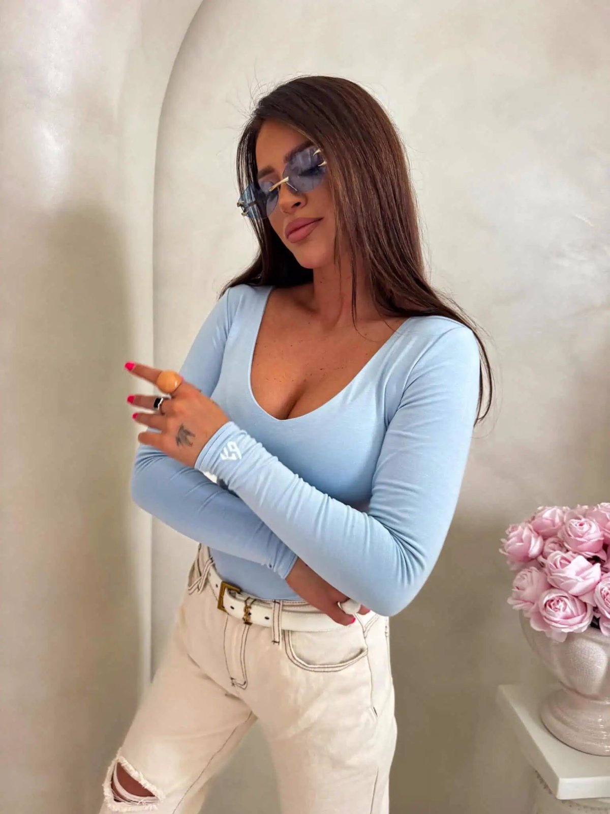 Bluzka VENEZIA, baby blue