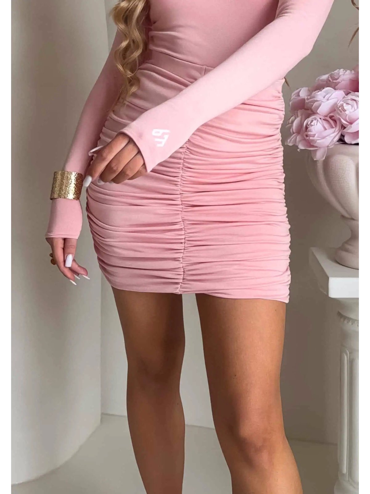 Spódniczka MARSZCZONA, morela