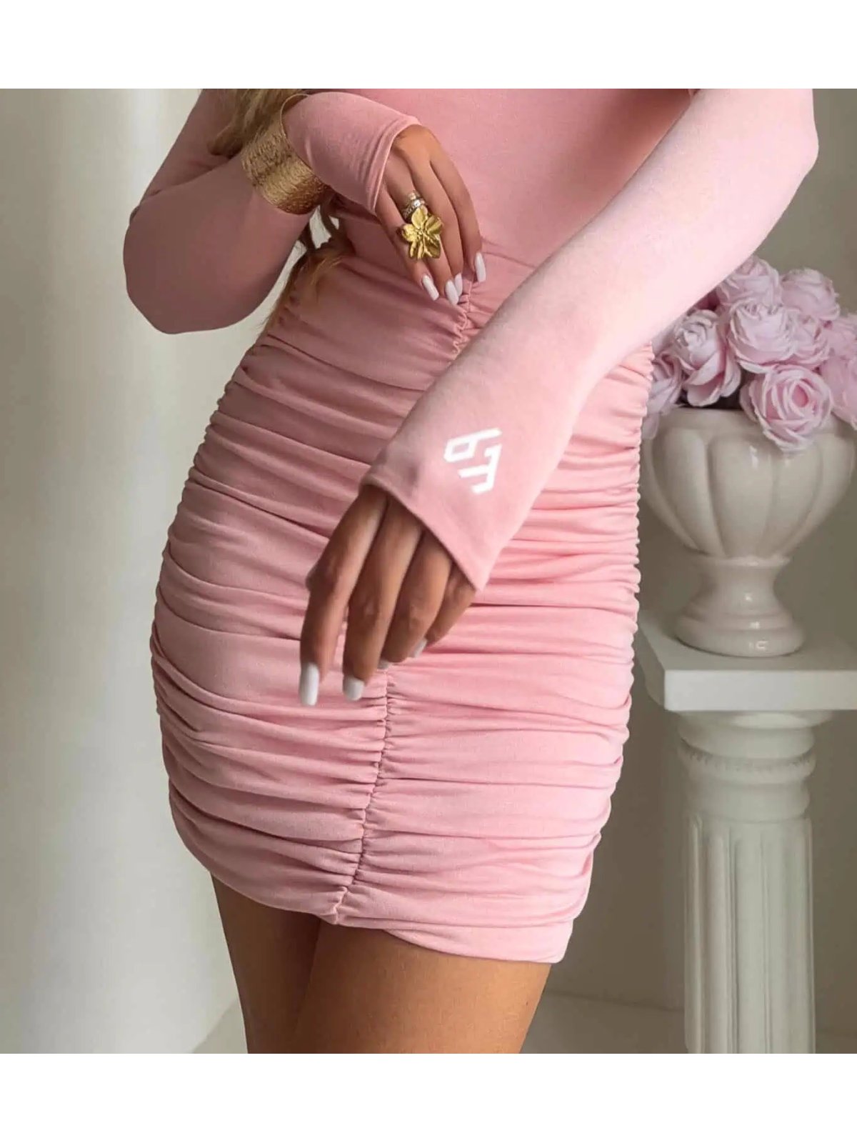 Spódniczka MARSZCZONA, morela