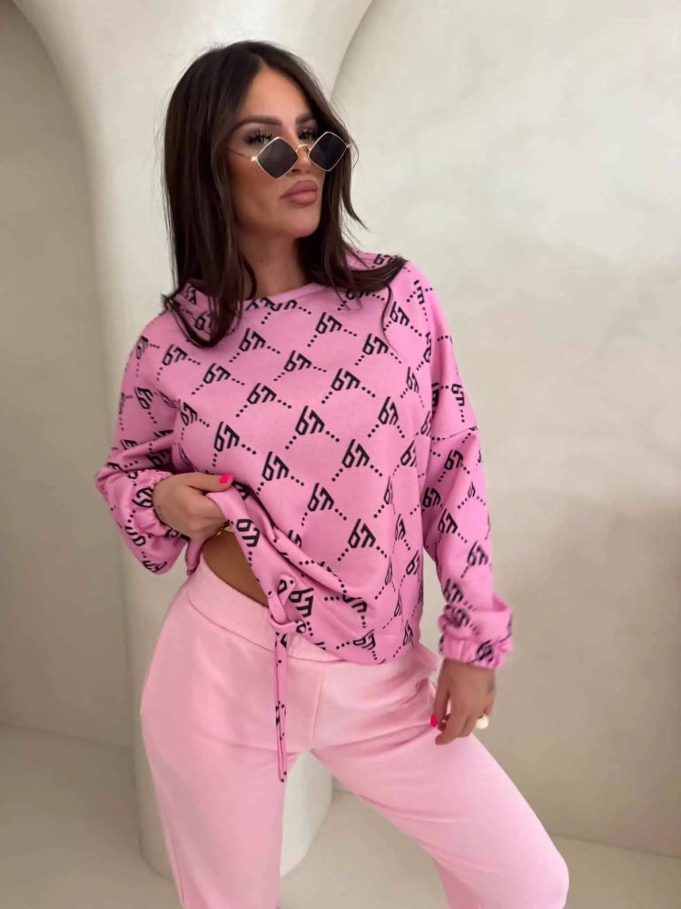 Bluza dresowa MOON, róż