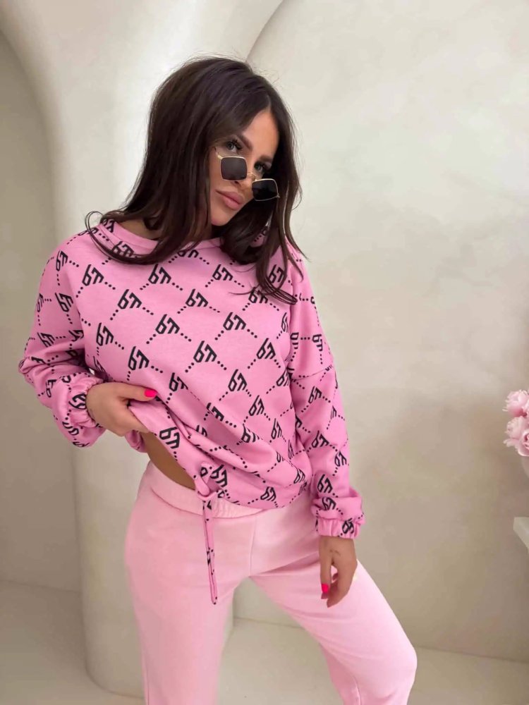 Bluza dresowa MOON, róż