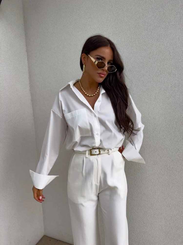 Koszula OVER POCKET, biała