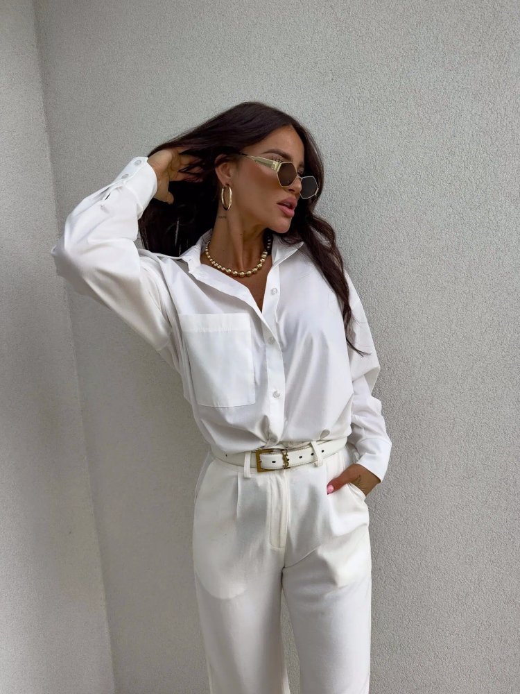 Koszula OVER POCKET, biała