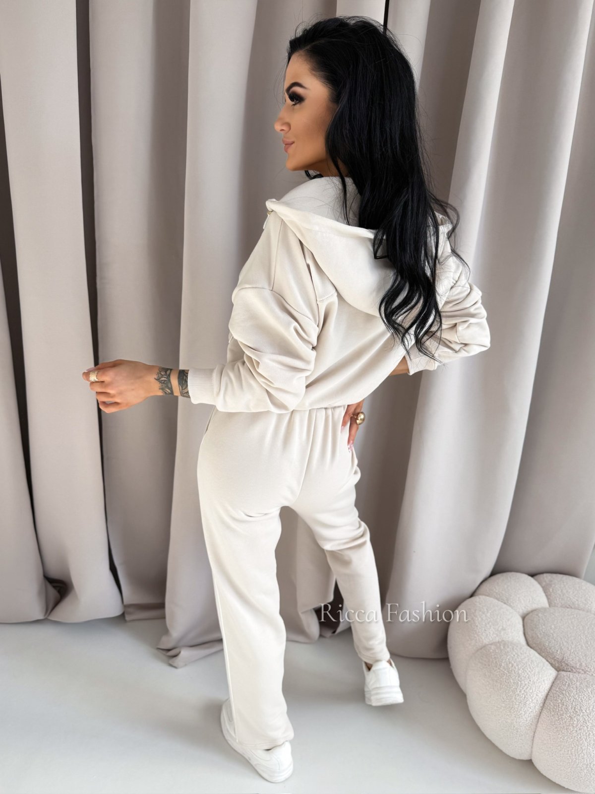 Komplet bawełniany VALERIE, nude